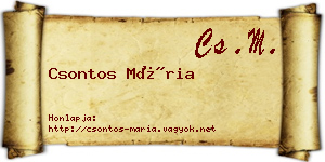 Csontos Mária névjegykártya